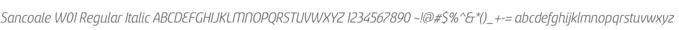 Sancoale W01 Regular Italic