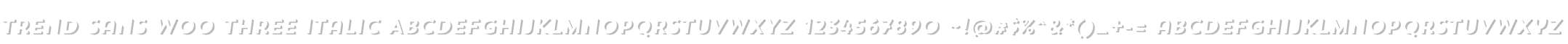 Trend Sans W00 Three Italic