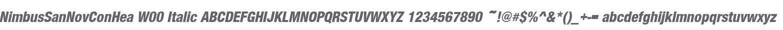 NimbusSanNovConHea W00 Italic