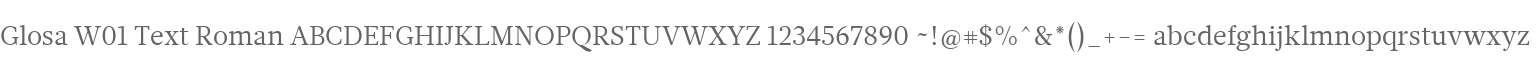 Glosa W01 Text Roman