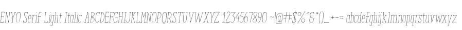 ENYO Serif Light Italic
