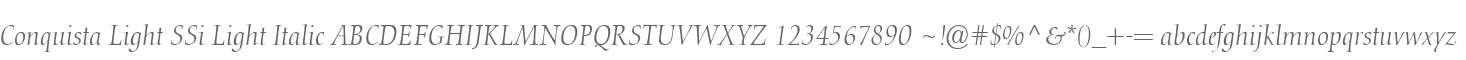 Conquista Light SSi Light Italic