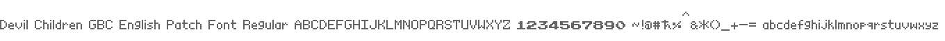Devil Children GBC English Patch Font