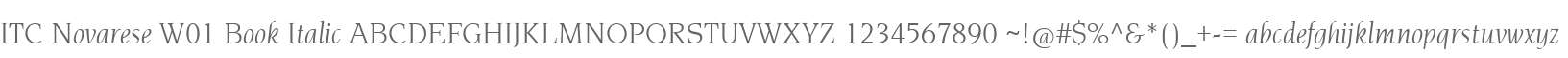 ITC Novarese W01 Book Italic