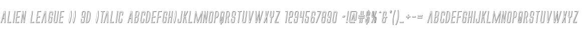 Alien League II 3D Italic
