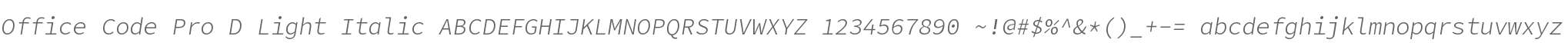 Office Code Pro D Light Italic