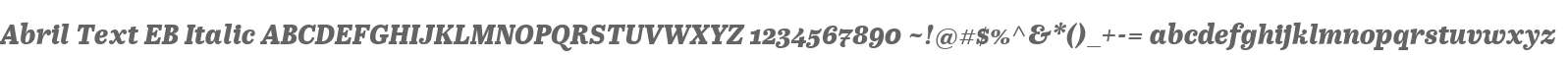 Abril Text EB Italic