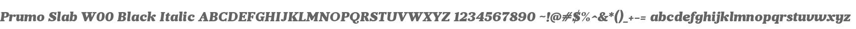 Prumo Slab W00 Black Italic