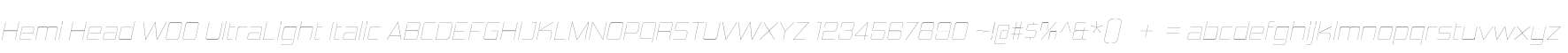 Hemi Head W00 UltraLight Italic