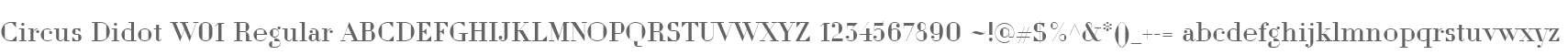 Circus Didot W01 Regular