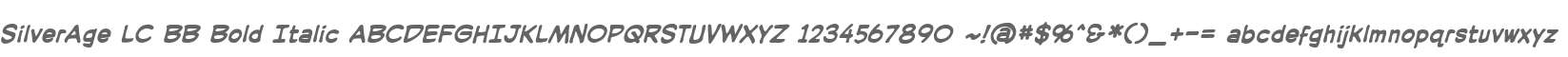 SilverAge LC BB Bold Italic