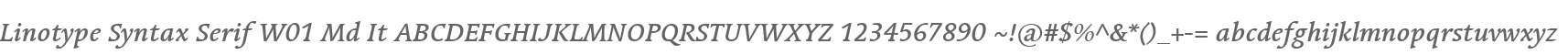 Linotype Syntax Serif W01 Md It