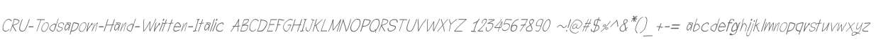 CRU-Todsaporn-Hand-Written-Italic
