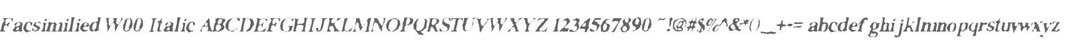 Facsimilied W00 Italic