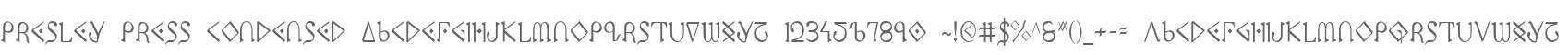 Presley Press Condensed