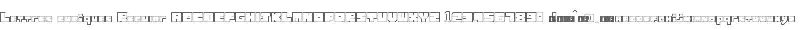 Lettres cubiques Regular