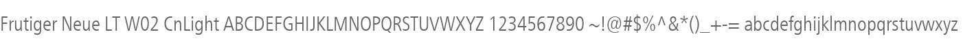 Frutiger Neue LT W02 CnLight
