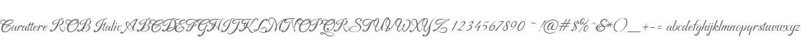 Carattere ROB Italic