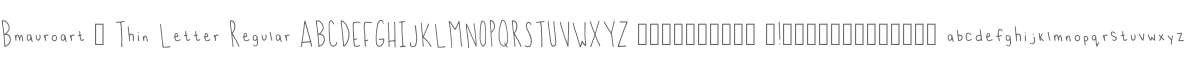 Bmauroart _ Thin Lettering