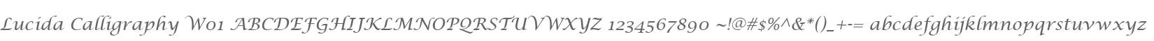 Lucida Calligraphy W01