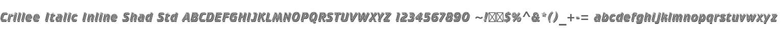 Crillee Italic Inline Shad Std