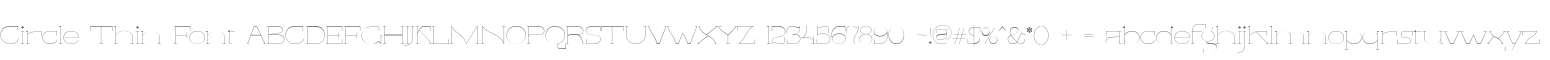 Circle Thin Font