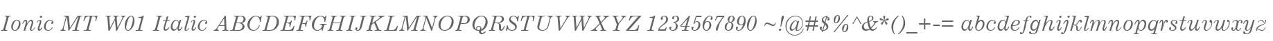 Ionic MT W01 Italic