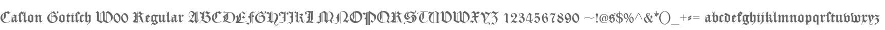 Caslon Gotisch W00 Regular