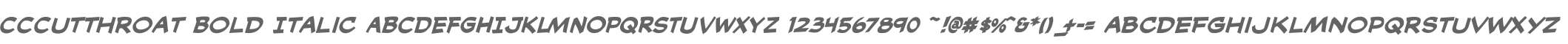 CCCutthroat Bold Italic