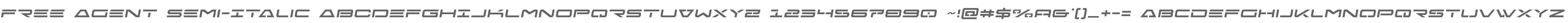 Free Agent Semi-Italic