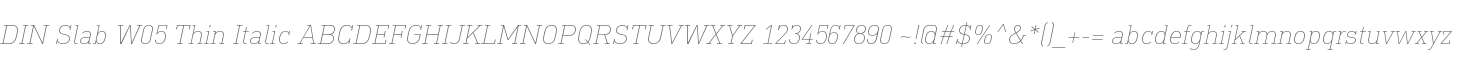 DINSlabW05-ThinItalic