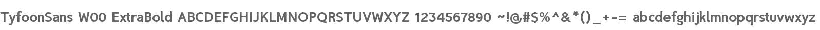 TyfoonSans W00 ExtraBold