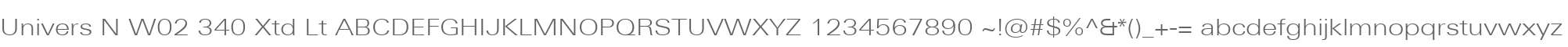 Univers N W02 340 Xtd Lt