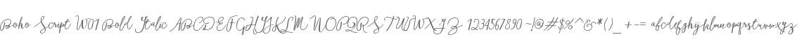 Boho Script W01 Bold Italic