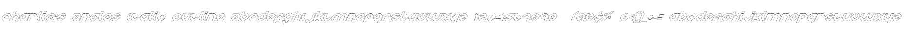 Charlie's Angles Italic Outline