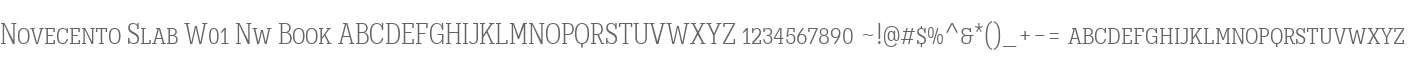Novecento Slab W01 Nw Book