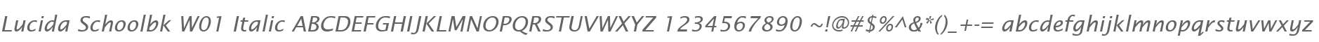 Lucida Schoolbk W01 Italic