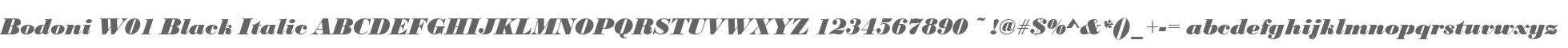 Bodoni W01 Black Italic