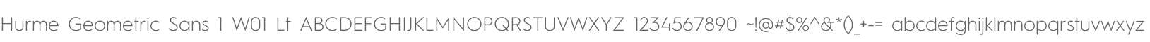 Hurme Geometric Sans 1 W01 Lt