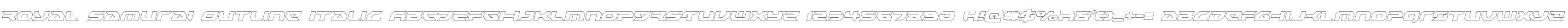 Royal Samurai Outline Italic