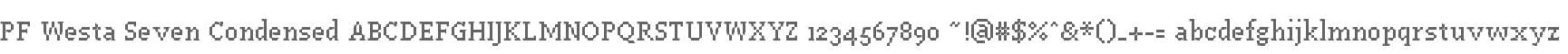 PF Westa Seven Condensed