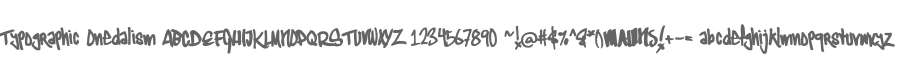 Typographic Onedalism