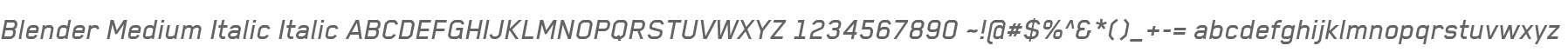 Blender Medium Italic Italic