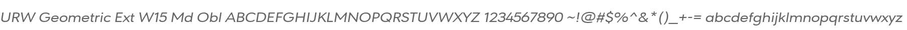 URW Geometric Ext W15 Md Obl