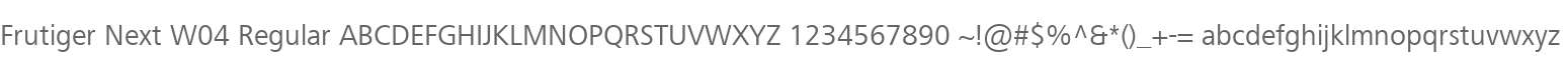 Frutiger Next W04 Regular