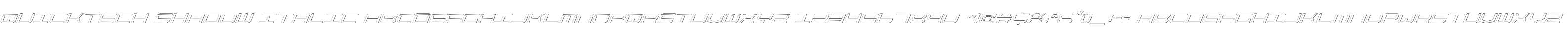 QuickTech Shadow Italic