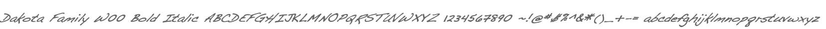 Dakota Family W00 Bold Italic