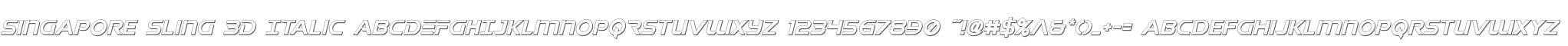 Singapore Sling 3D Italic