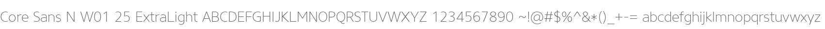 Core Sans N W01 25 ExtraLight