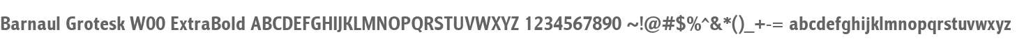 Barnaul Grotesk W00 ExtraBold